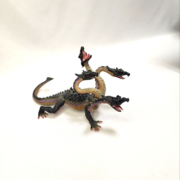 Hydra Multi-Headed Dragon Figurine Black and Tan - Picture 7 of 10